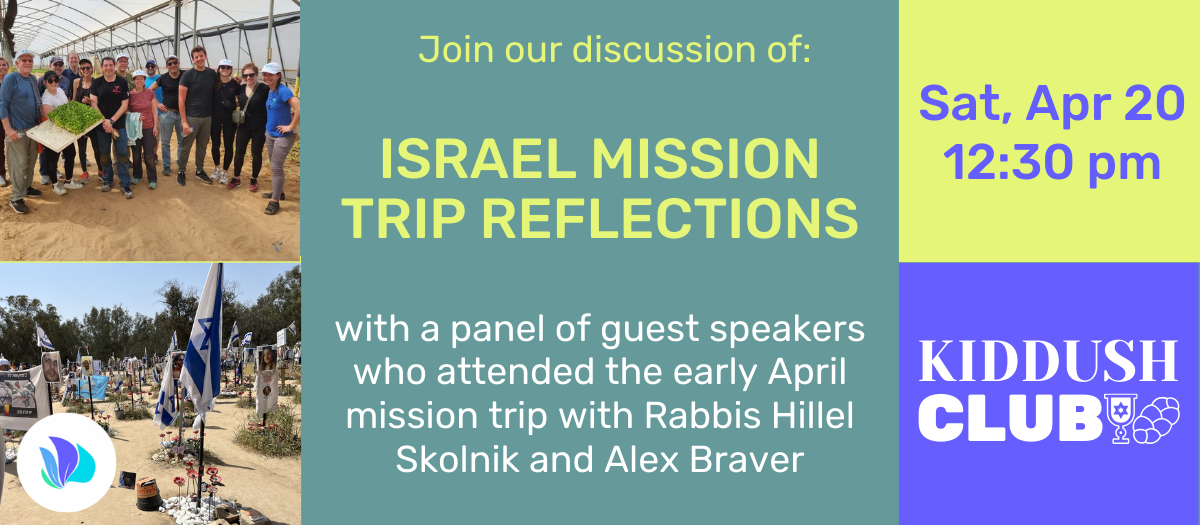 [Kiddush Club] Israel Mission Trip Reflections